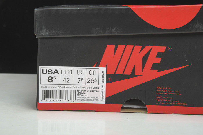 Jordan 1 Retro High Track Red - 555088-112