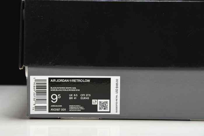 Jordan 11 Retro Low 72-10 - AV2187-001