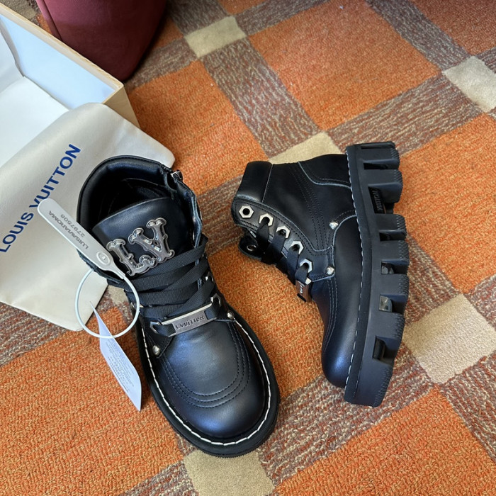 LVT BOOT    COPSHOE  L&V-388 LEATHER WHITE STITCHING