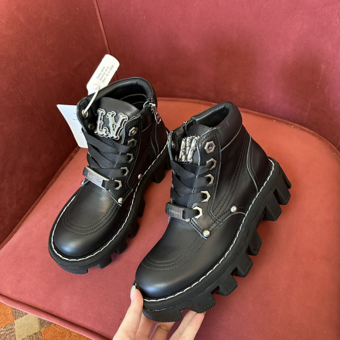 LVT BOOT    COPSHOE  L&V-388 LEATHER WHITE STITCHING