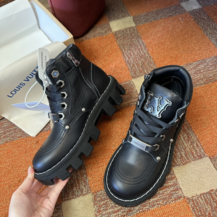 LVT BOOT    COPSHOE  L&V-388 LEATHER WHITE STITCHING