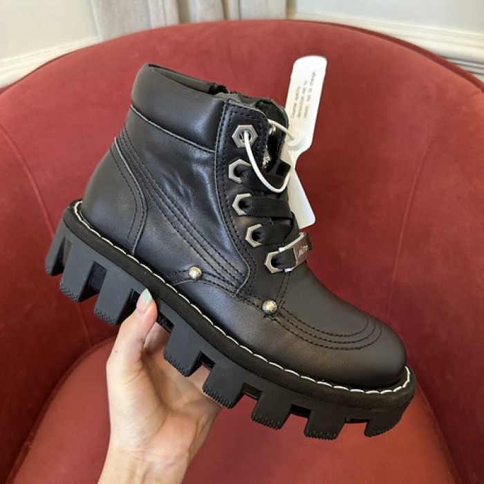 LVT BOOT    COPSHOE  L&V-388 LEATHER WHITE STITCHING