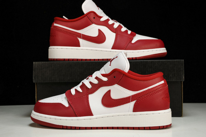 Jordan 1 Low Gym Red White  - 553560-611