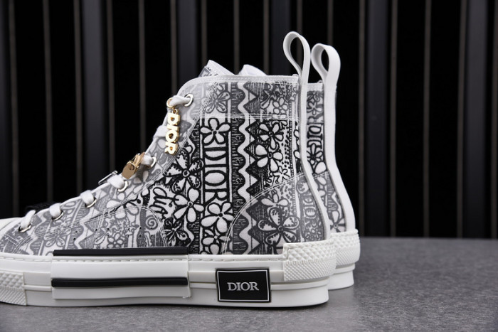 D1R* B23 OBLIQUE HIGH TOP SNEAKERS  KICKZE DR-11