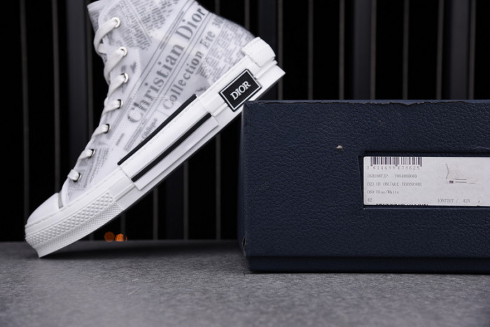 D1R* B23 OBLIQUE HIGH TOP SNEAKERS  KICKZE DR-7