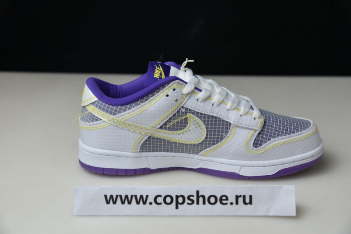 Union LA x Nike Dunk Low Court Purple White Grey Yellow  DJ9649-500