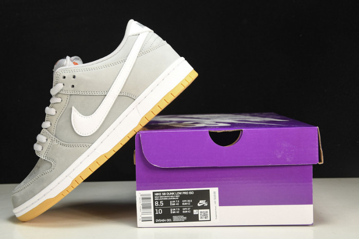 Nike SB Dunk Low Pro ISO Orange Label Wolf Grey Gum  DV5464-001