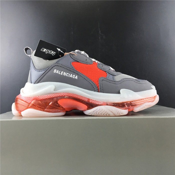 BL TRIPLE S TRAINERS CLEAR SOLE  RED  GREY   541624  W09OH  1010