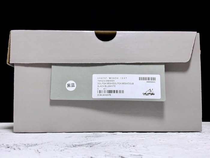 BL TRIPLE S TRAINERS CLEAR SOLE B;ACK BLUE  WHITE   541624  W09OH  1007