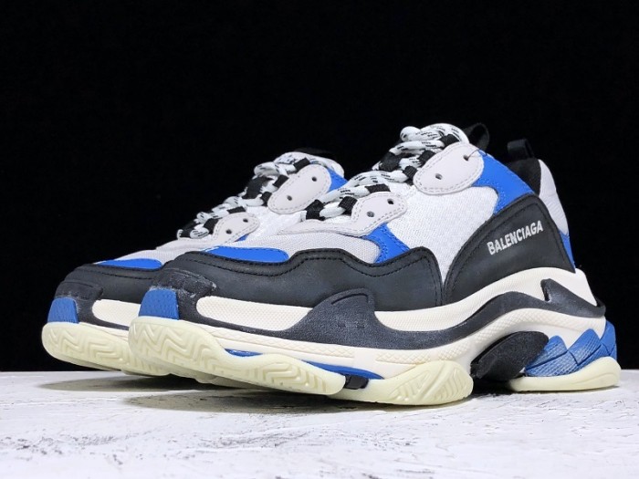 BL TRIPLE S TRAINERS CLEAR SOLE B;ACK BLUE  WHITE   541624  W09OH  1007
