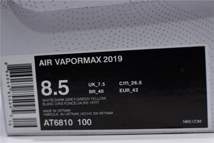Nike Air Vapormax 2019 PRM “White Lime”-AT6810-100