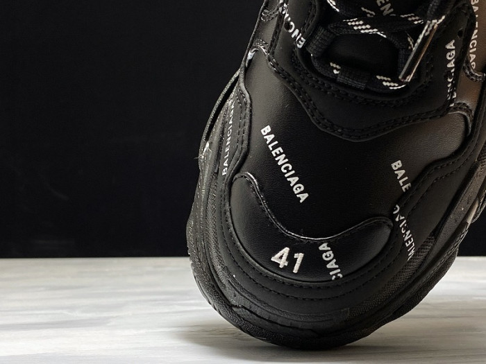 BL TRIPLE S TRAINERS BLACK LETTERS  541624 W09O1 9013