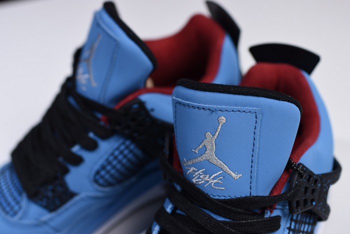 Travis Scott x Air Jordan 4 “Houston Oilers”  University Blue 308497-406