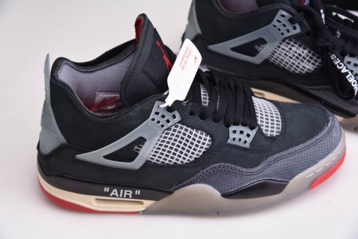 OF x Air Jordan 4 “Bred” CV9388-001