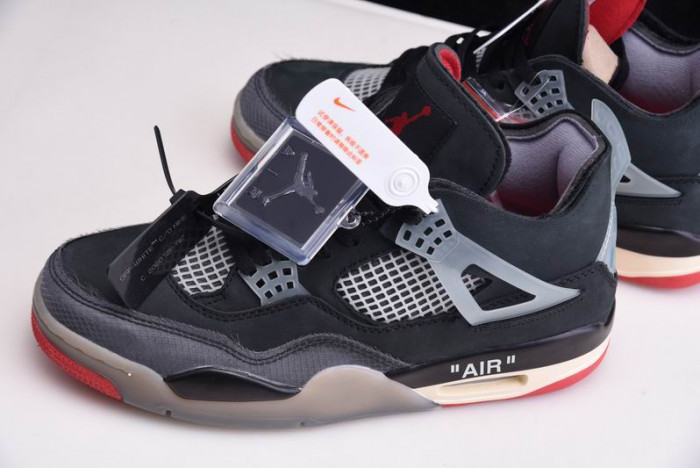 OF x Air Jordan 4 “Bred” CV9388-001