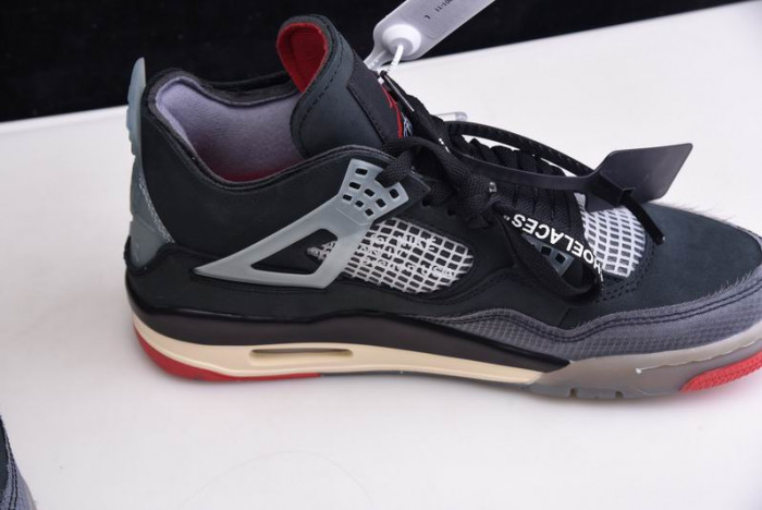 OF x Air Jordan 4 “Bred” CV9388-001