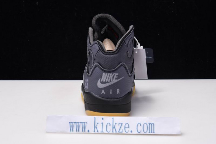 OF Air Jordan 5 SP Black Muslin Fire Red CT8480-001
