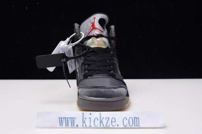 OF Air Jordan 5 SP Black Muslin Fire Red CT8480-001
