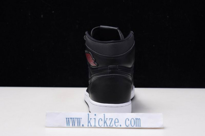 Jordan 1 Retro High Black Satin Gym Red - 555088-060