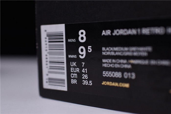 Air Jordan 1 Retro High OG Shadow Black Grey 555088-013