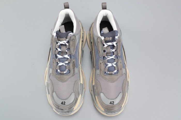BL 17FW TRIPLE S WASHED SHOF SNEA GREY  MENS AED2900