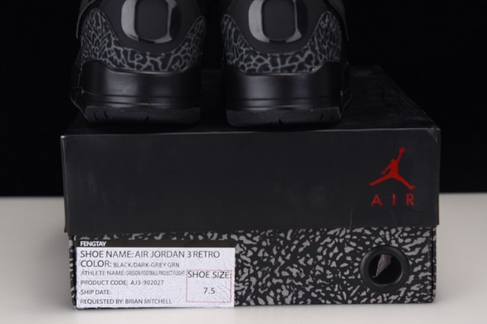 Air Jordan 3  retro  black/dark -grey  AJ3-902027