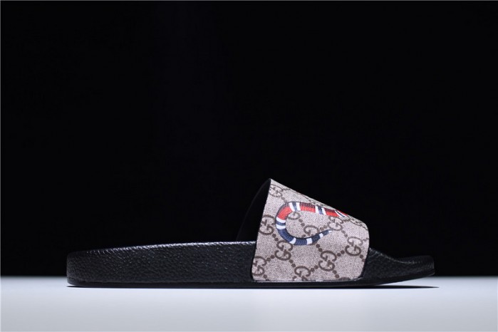GC Leather SLIDE SANDAL with SNAKE