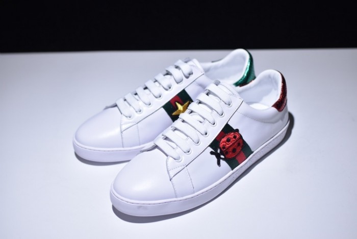 GC Ace Embroidered Low-Top Sneaker with ladybird