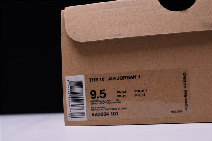 OF Air Jordan 1 Retro Chicago The Ten AA3834-101