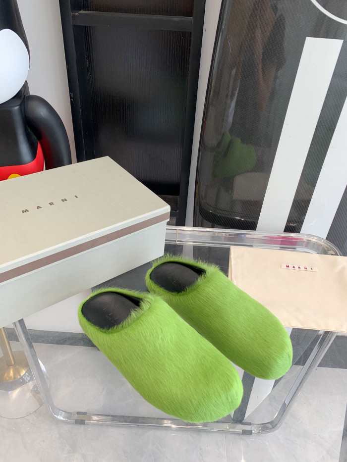 MARNI LONG HAIRCALFSKIN FUSSBETT SABOT