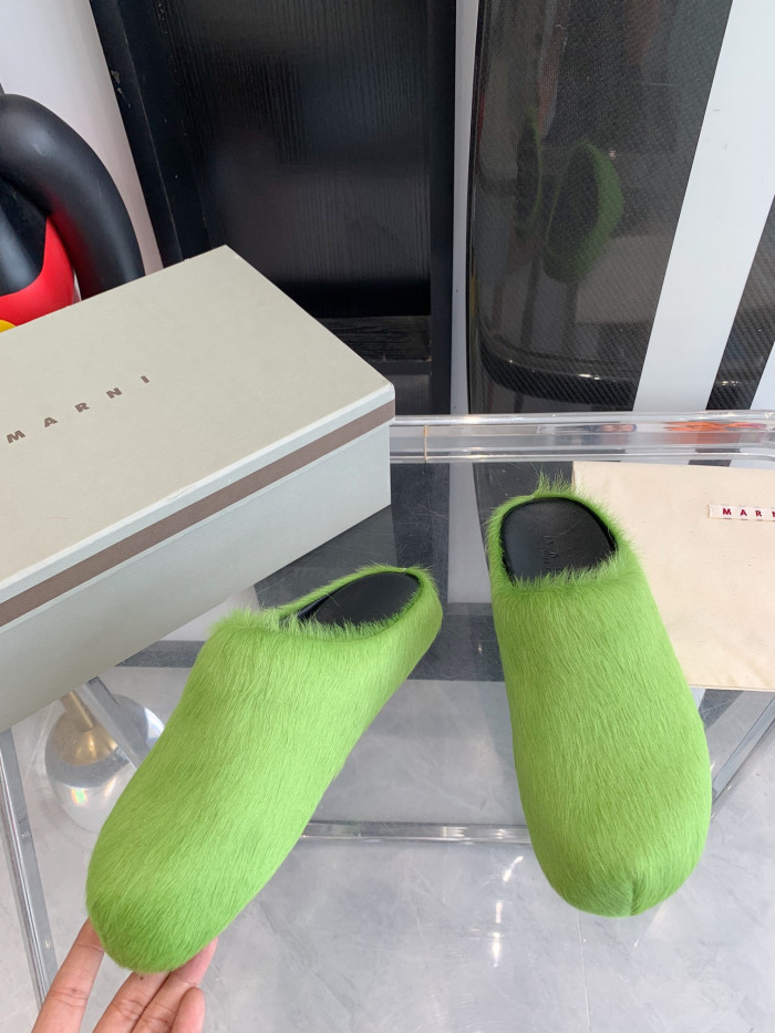 MARNI LONG HAIRCALFSKIN FUSSBETT SABOT