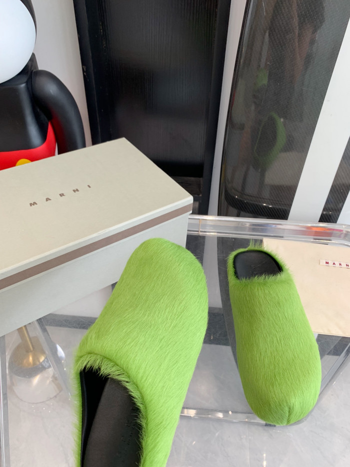 MARNI LONG HAIRCALFSKIN FUSSBETT SABOT